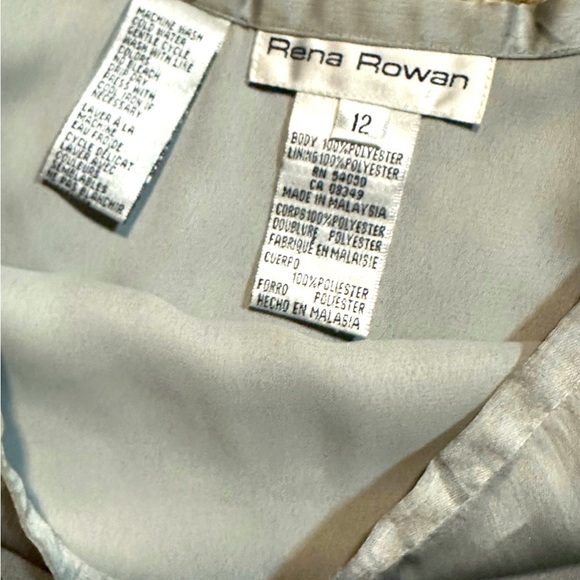 Elegant and Classy Rena Rowan size 12 silver floral skirt soft Long maxi Length - Picture 4 of 5